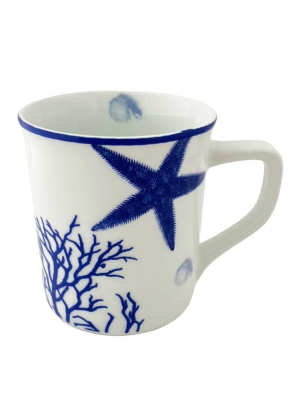 Fitz and Floyd Everyday White " Coastal " porcelain mug Excellent Condition